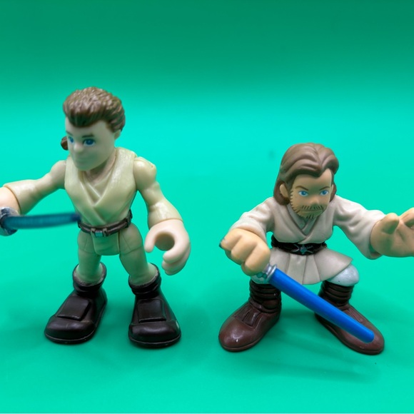 Playskool Heroes Star Wars Galactic Heroes action figures Lot Of 9 Good Guy Jedi - Picture 3 of 4